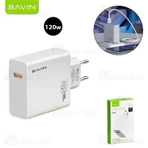 BAVIN punjač 120W USB-A + kabl type-C bela Cene