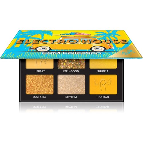 Rude Cosmetics EDM Collection paleta senčil za oči odtenek Electro House 6 g Slike