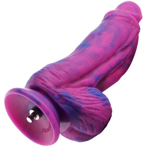 HiSmith HSA102 Huge Slightly Curved Silicone Dildo KlicLok 9.45&amp;quot; Pink-Purple Slike