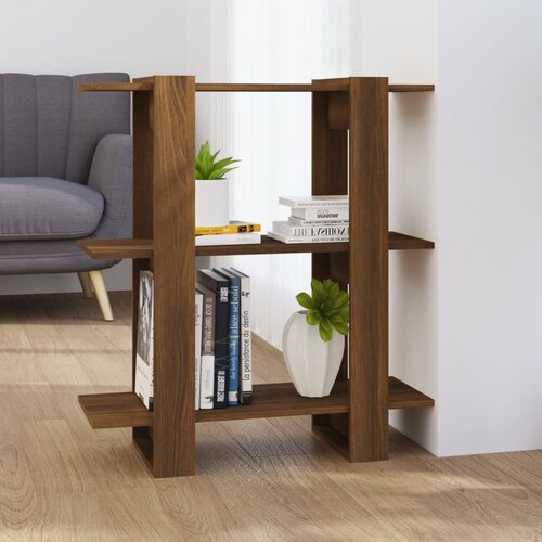 The Living Store Knjižna omara/pregrada rjavi hrast 80x30x87 cm - Knjižna Omara, (21431305) Slike