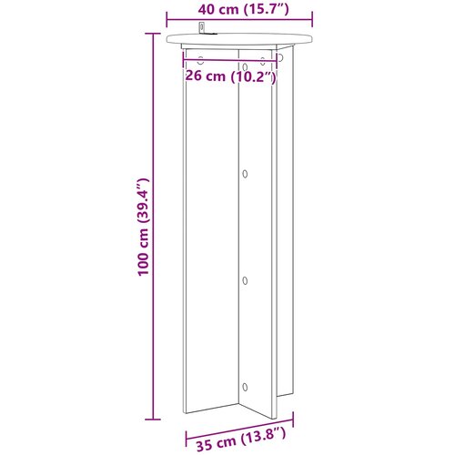  Stalak za biljke 2 pcs Bijela visokog sjaja &amp;Oslash;40 x 100 cm Slike
