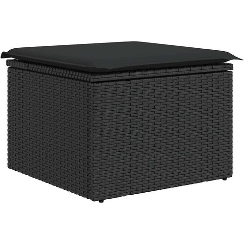 VidaXL 6-dijelni set vrtnih sofa s jastucima crni od poliratana Slike