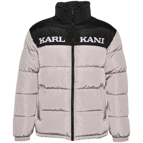 Karl Kani Zimska jakna 'Essential' svijetlosiva / crna / bijela
