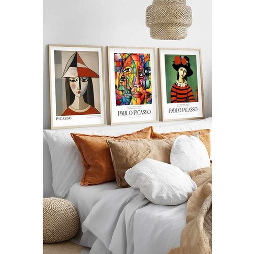 WALLXPERT Huhu544 - Višenamenska Dekorativna Slika u Ramovima (3 Komada) 50 x 70 cm Cene
