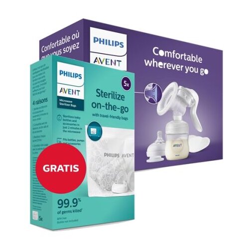  Avent Ručna Pumpica za Izmazanje + Gratis kesice za sterilizaciju u mikrotalasnoj Cene