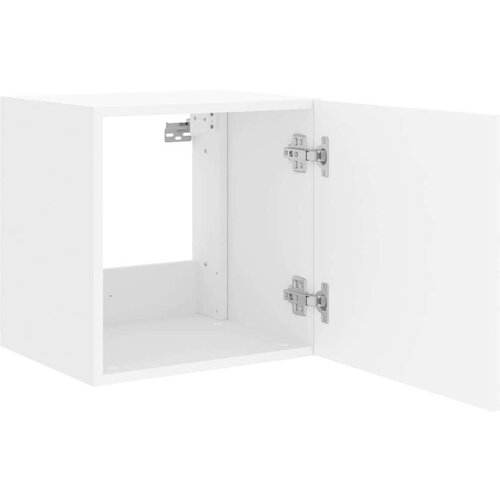 Zidni TV ormarići s LED svjetlima 2 kom bijeli 40 5x35x40 cm Slike