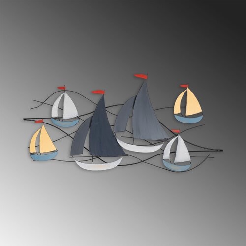  Zidna dekoracija 120&amp;times;60 cm &amp;mdash; metalna jedrilica Slike