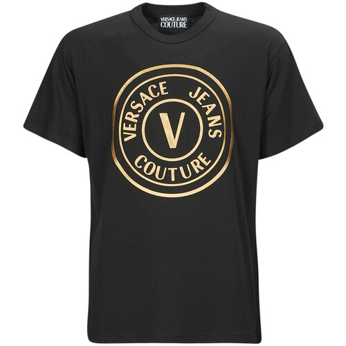 Versace Jeans Couture Majice s kratkimi rokavi GAHT05 Črna Cene