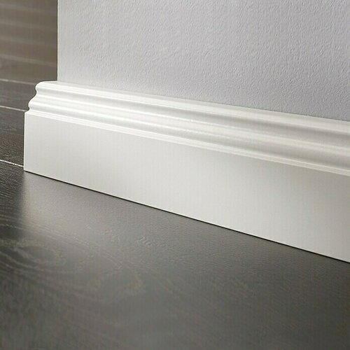 LOGOCLIC Podna kutna lajsna Bijela (2,6 m x 17 mm x 70 mm, Profilirano) Slike