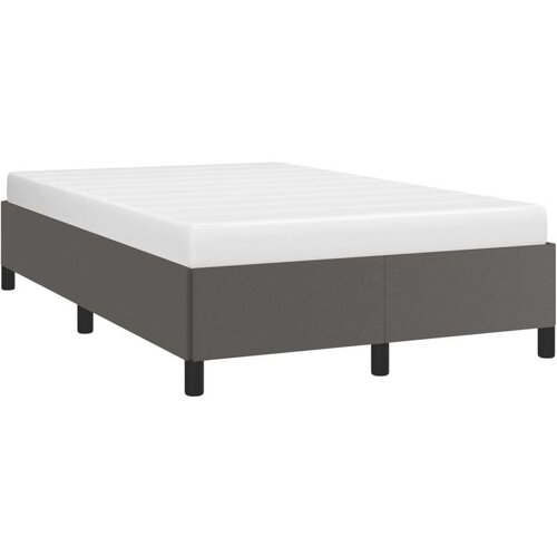 vidaXL Posteljni okvir siv 120x190 cm umetno usnje Cene