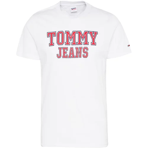 Tommy Jeans Majica nočno modra / grenada / bela