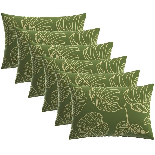  Presvlaka za jastuk 6 pcs HEERLEN Dizajn lista 50 x 80 cm Cene