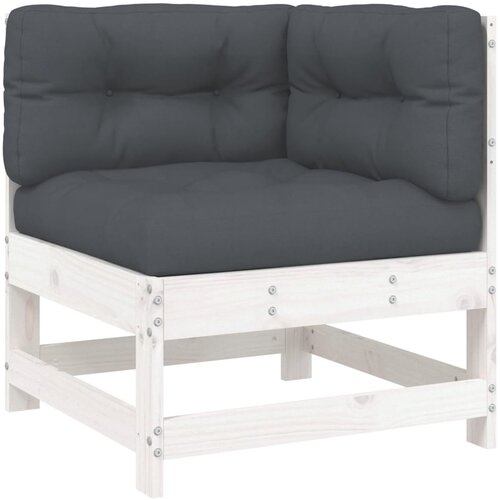 Maison Chic Kotni kavč - Sofa - Kanape z blazinami bela trdna borovina, (21726504) Cene