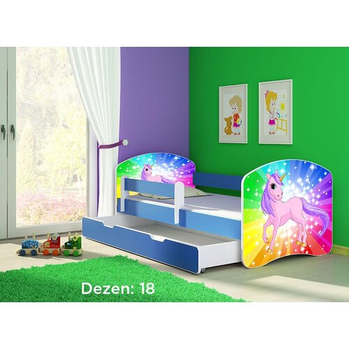ACMA dečiji krevet ii 180x80 f + dušek 6 cm BLUE18 Cene