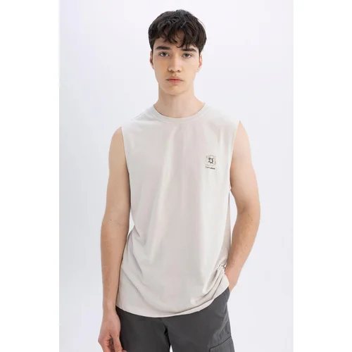 Defacto Regular Fit Printed Crew Neck Undershirt