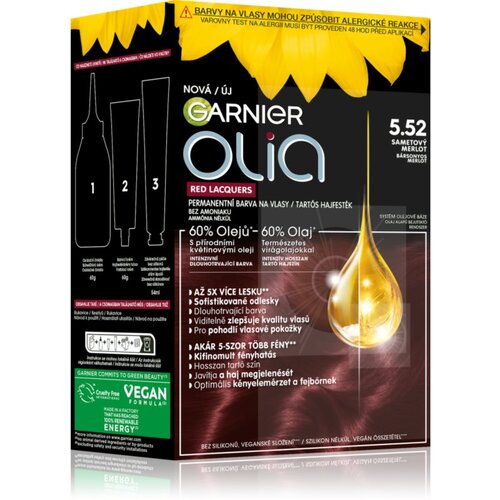 Garnier Olia Big Kit permanentna barva za lase odtenek 5.52 Glassy Merlot 1 kos Slike