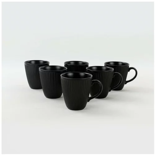 Hermia Črne keramične skodelice v kompletu 6 ks 0.3 l –