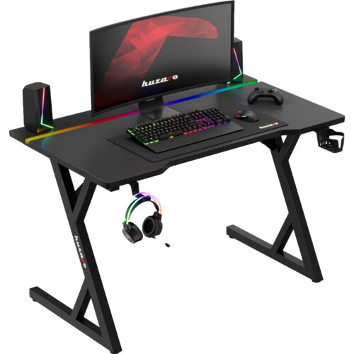 Oblivion gaming oprema Gejmerski sto Huzaro Hero 2.4 RGB Black - 120x70 Slike