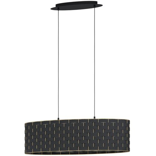 Eglo viseća lampa MARASALES E27 78 cm ovalno sjenilo mesing crna 99613 Slike