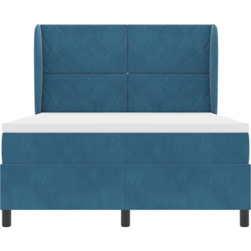 Box Spring Krevet s Madracem Tamno Plavi 140x200 cm Bar&amp;scaron;un Slike