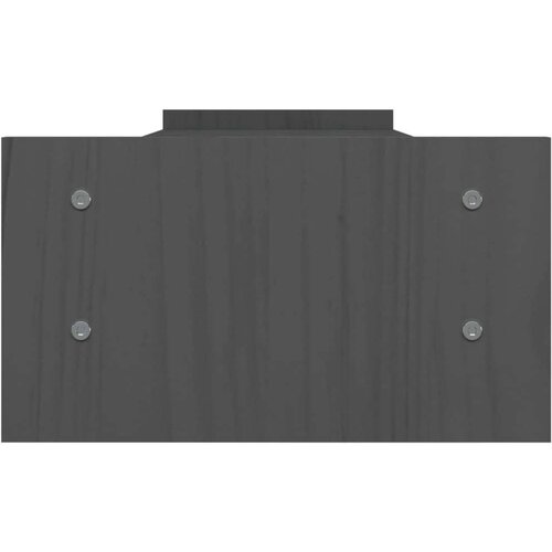  Stalak za monitor sivi 100x27x15 cm od masivne borovine Slike