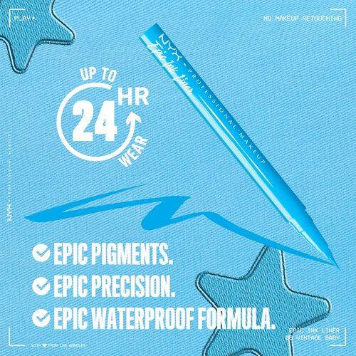 NYX Professional Makeup Epic Ink Liner precizno vodoodporno črtalo odtenek 1 ml Slike