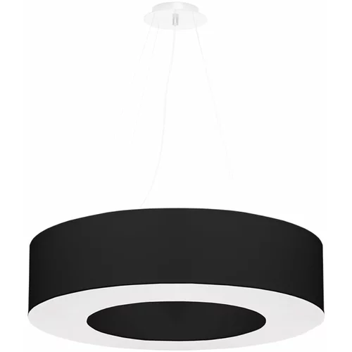 Nice Lamps Crna viseća svjetiljka s tekstilnim sjenilom ø 70 cm Galata –