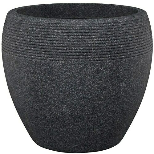 Scheurich Lineo Cvetlični lonec (Zunanje dimenzije (&amp;Oslash; x V): 30 x 24,1 cm, Plastika, Črne barve) Slike