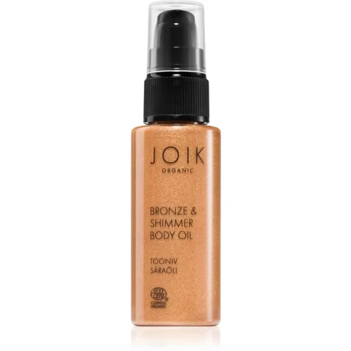 JOIK Organic Bronze & Shimmer svjetlucavo ulje s brončanim efektom 50 ml