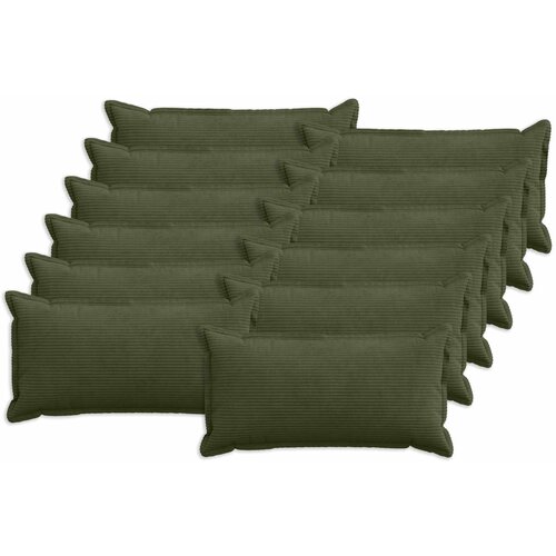  Presvlaka za jastuk 12 kom. HOUTEN Zelena 40 x 80 cm Kord Cijene