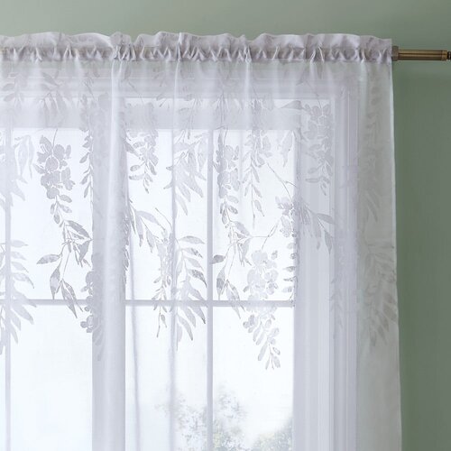 Catherine Lansfield Bela prosojna zavesa 140x122 cm Wisteria &ndash; Cene