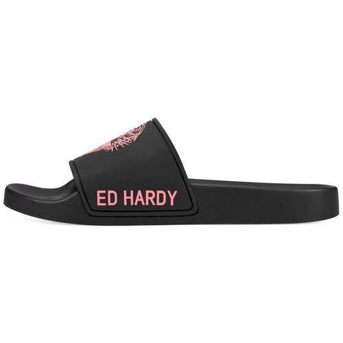 Ed Hardy Natikači - Sexy beast sliders black-fluo red Črna Cene