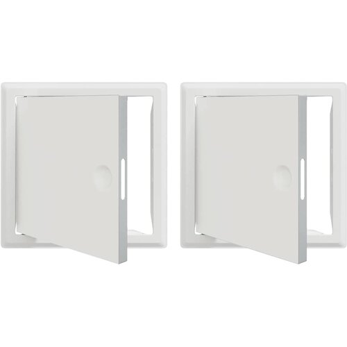 Pristupna ploča 2 pcs Bijelo 23 x 23 x 3 cm Čelik Slike