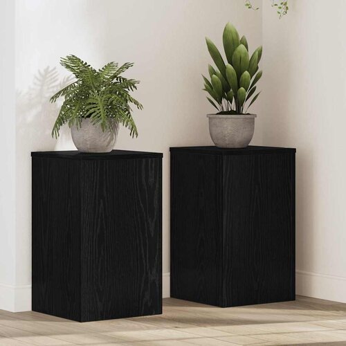  Stalak za biljke 2 pcs Crni hrast 30 x 30 x 50 cm Cene