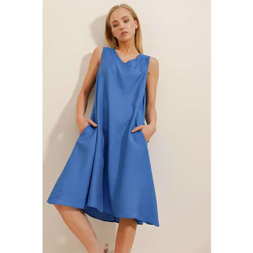 Trend Alaçatı Stili Dress - Navy blue - A-line Slike