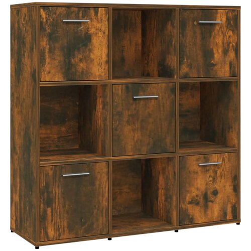 Maison Chic Knjižna omara - Knjižni regal dimljeni hrast 90x30x90 cm inženirski les, (21724515) Slike