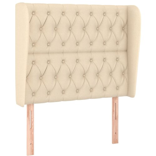 Maison Chic vzglavna omarica - nočna omarica - posteljna omarica z u&amp;scaron;esi krem 93x23x118/128 cm blago, (21708492) Slike