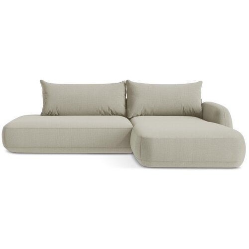 Makamii Bež sklopiva kutna garnitura (s desnim kutom/s ležaljkom) Hale – Cijene