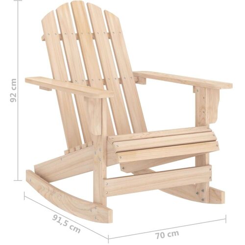 VidaXL Vrtna stolica za ljuljanje Adirondack od masivne jelovine Slike