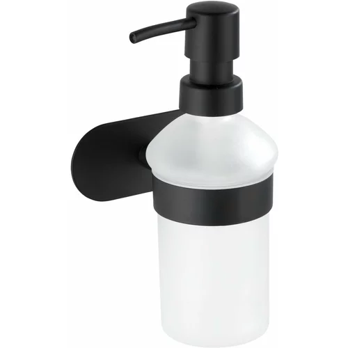 Wenko zidni dozator za sapun s mat crnim držačem od nehrđajućeg čelika Orea Turbo-Loc®