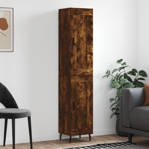 vidaXL Visoka komoda dimljeni hrast 34 5x34x180cm konstruiranog drva Cijene