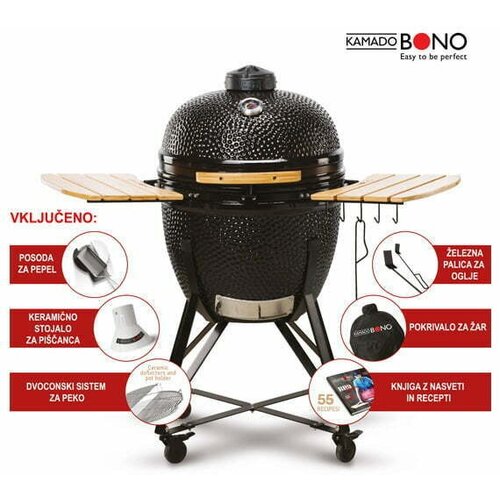 Kamado BONO grande black Cene