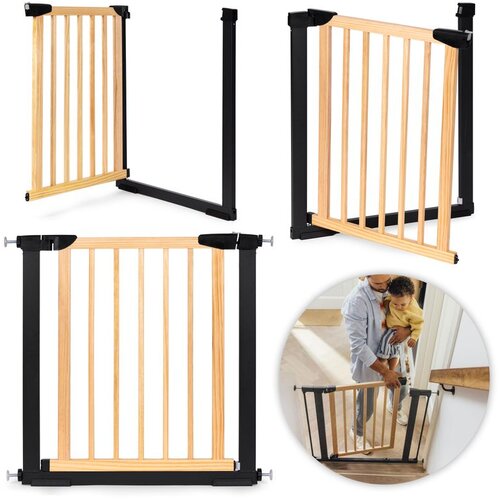 ECO TOYS Sigurnosna ograda, 74-80 cm, za stepenice i vrata, metal i drvo, Cijene