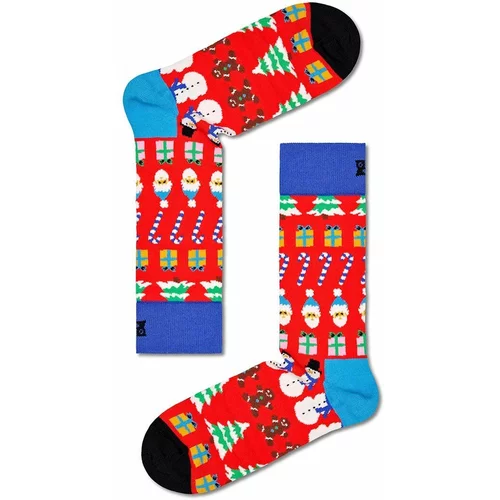 Happy Socks Nogavice All I Want For Christmas Sock rdeča barva