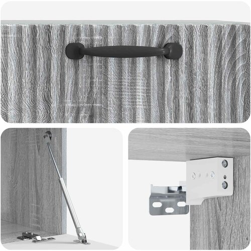  ormar za zid Siva sonoma 59,5 x 41 x 30 cm Konstruirano drvo Slike