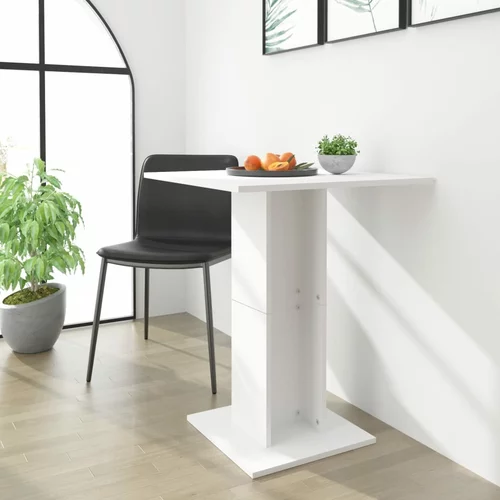 vidaXL Bistro stol bijeli 60 x 60 x 75 cm od iverice