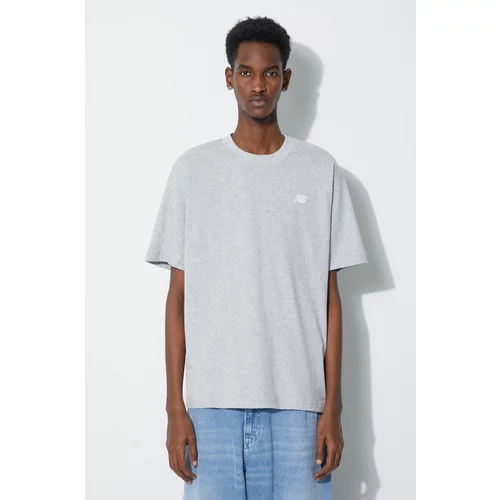 New Balance Pamučna majica Essentials Cotton za muškarce, boja: siva, melanž, MT41509AG