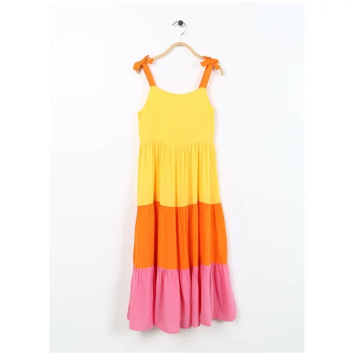 Koton Plain Yellow Girls' Standard Dress 3skg80020aw