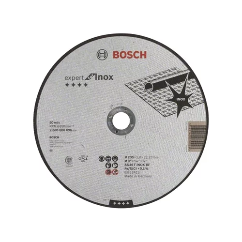 Bosch Rezalna deska iz nerjavečega jekla Expert, AS 46 T INOX BF, 230 x 22,23 x 2 mm