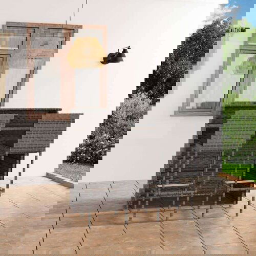  3-dijelni vrtni barski set s jastucima sivi Cijene